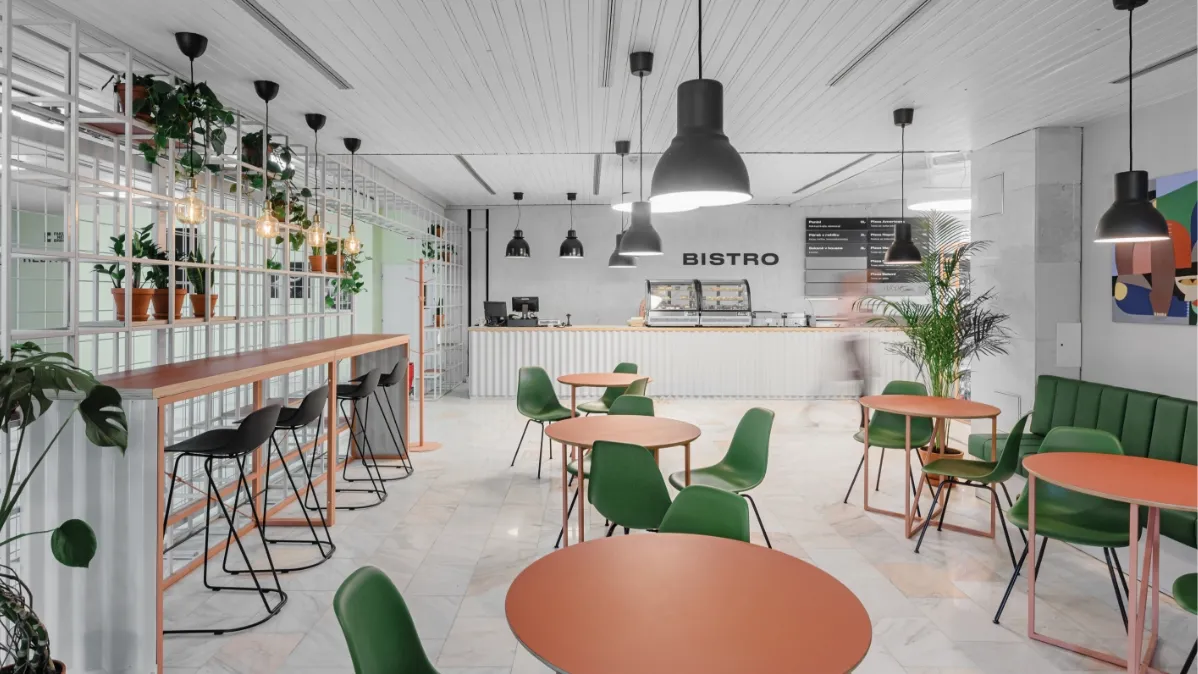 <p>Reconstruction of old cafeteria at a faculty hospital to modern bistro.</p>