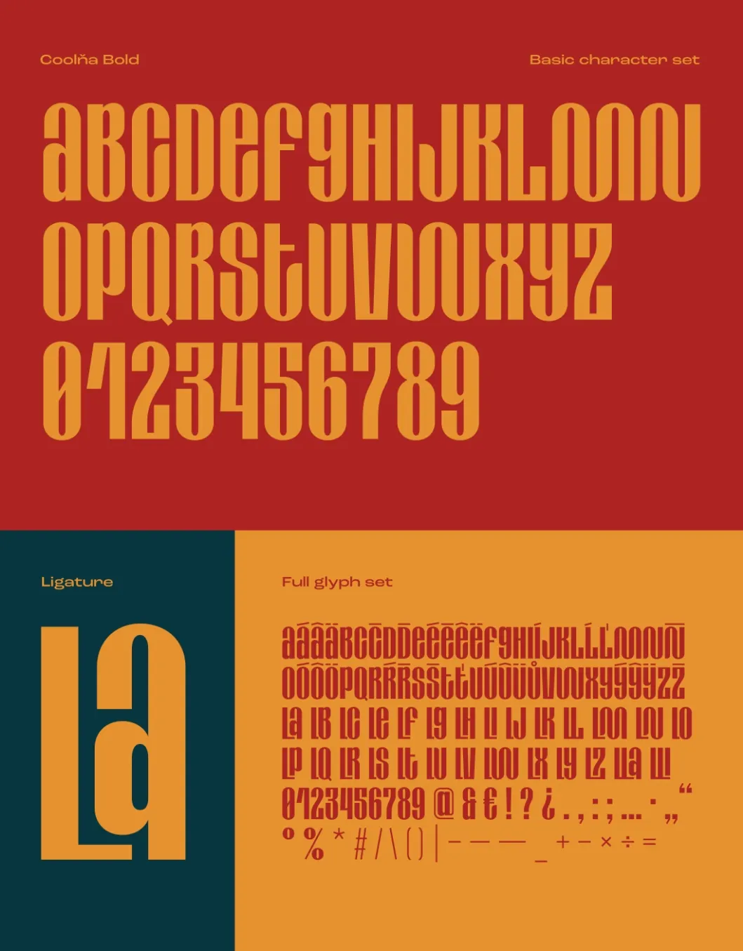 Branding for Coolňa bistro, based 
on a custom typeface