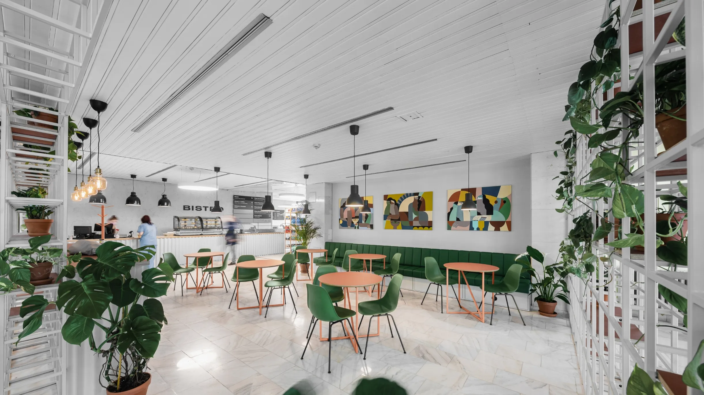 Reviving
of old cafeteria
at a hospital