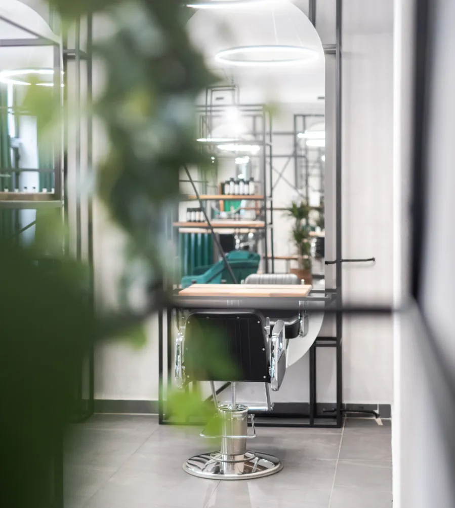 Premium hair
salon branding
& interior